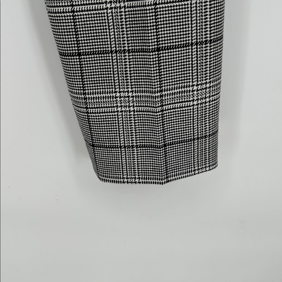 Marella Plaid Slim Ankle Pants Black White Houndstooth Stretch Trousers Sz 4 - Picture 6 of 13